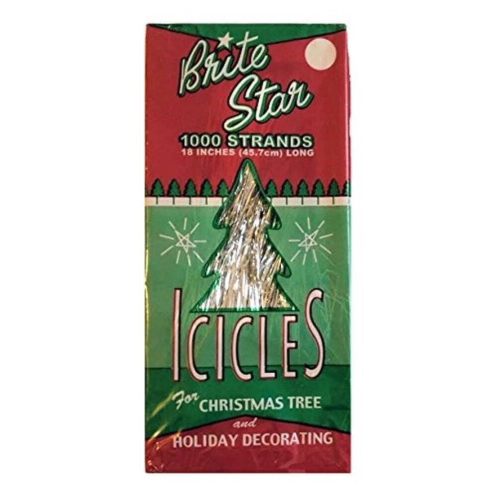 Tinsel Icicles, 1000 Strands Per Package